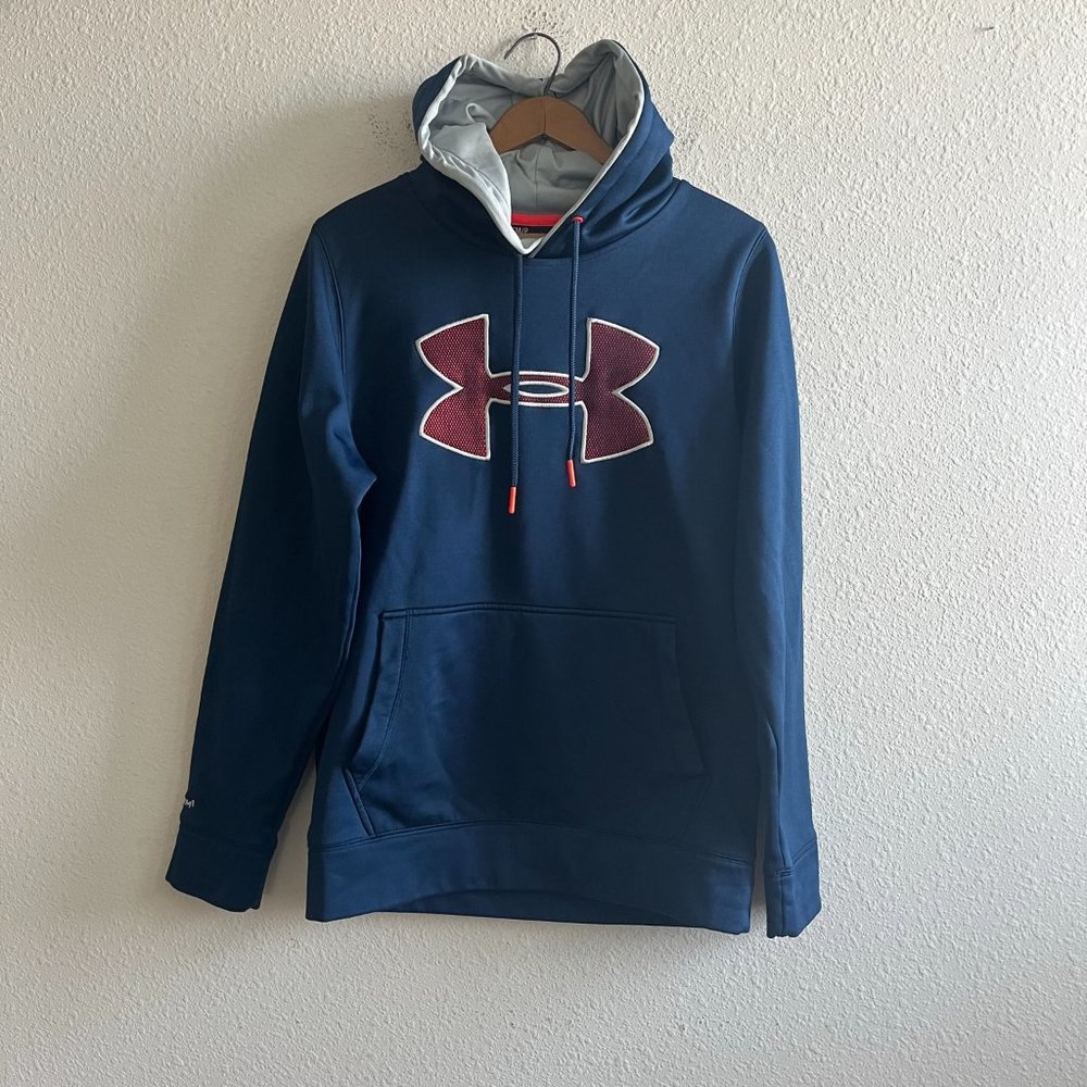 Under Armour Men's Storm Fleece Hoodie Navy Blue Jacket Sweatshirt Size S - Picture 2 of 9